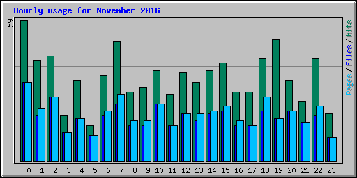 Hourly usage for November 2016