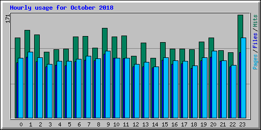 Hourly usage for October 2018