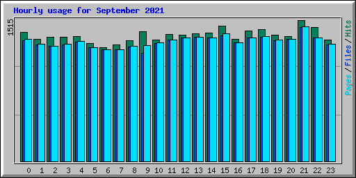 Hourly usage for September 2021