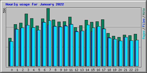 Hourly usage for January 2022